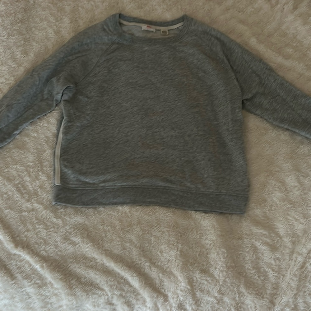 Levi’s gray sweatshirt with white side stripes